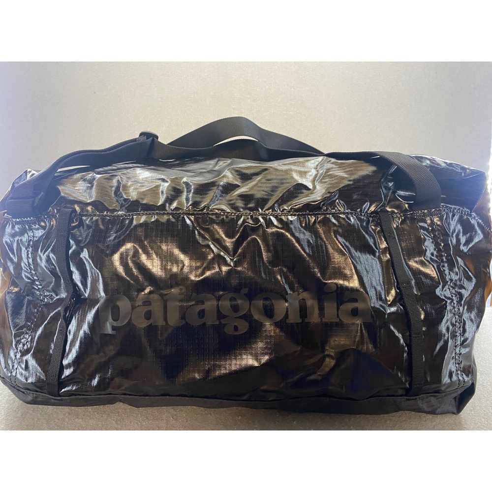 Patagonia Black Hole Duffel 30 L Bag Black Splunk Logo Embroidered Travel Gear
